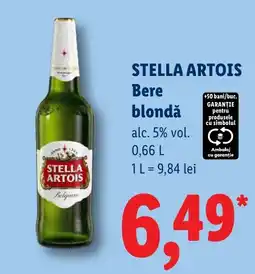 Lidl Stella Artois Bere blondă Ofertă