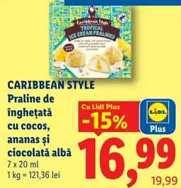 Lidl Lidl Caribbean Style Tropical Ice Cream Pralines Ofertă