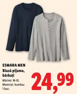 Lidl Esmara men bluză pijama, bărbați Ofertă