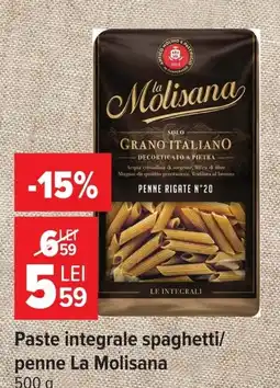 Carrefour La Molisana paste integrale spaghettii/penne Ofertă