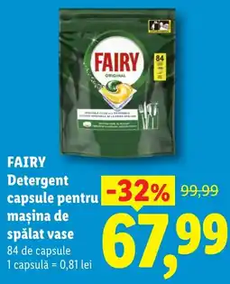 Lidl Fairy detergent capsule pentru mașina de spălat vase Ofertă