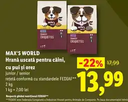 Lidl Max's World Hrană uscată pentru câini Ofertă