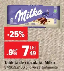 Carrefour Milka tableta de ciocolata Ofertă