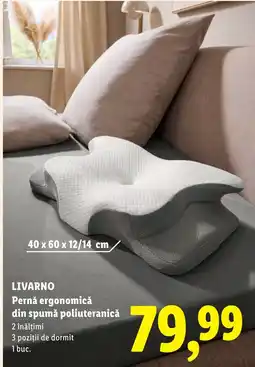 Lidl LivarNo pernă ergonomică din spumă poliuteranică Ofertă