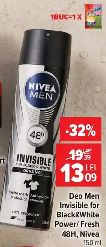 Carrefour Nivea men invisible for black & white Ofertă