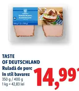 Lidl Taste of Deutschland Ruladă de porc în stil bavarez Ofertă