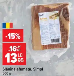 Carrefour Slănina afumată Ofertă