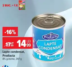 Carrefour ProdLacta lapte condensat Ofertă