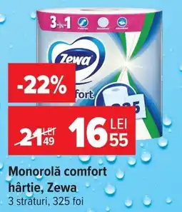 Carrefour Zewa monorolă comfort hârtie Ofertă
