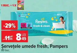 Carrefour Servețele umede fresh, Pampers Ofertă