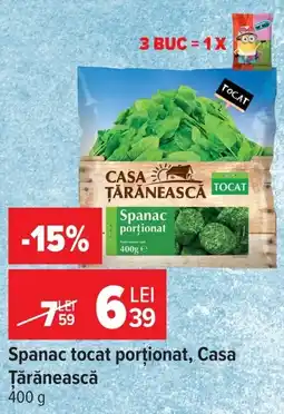 Carrefour Spanac tocat porționat Ofertă