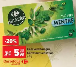 Carrefour Market Carrefour Sensation Ceai verde/negru Ofertă