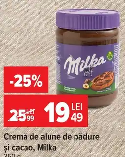 Carrefour Market Milka cremă de alune de pădure și cacao Ofertă
