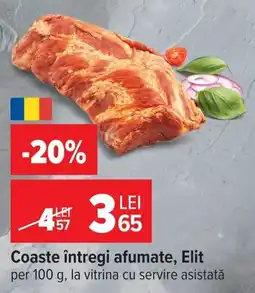 Carrefour Coaste întregi afumate Ofertă