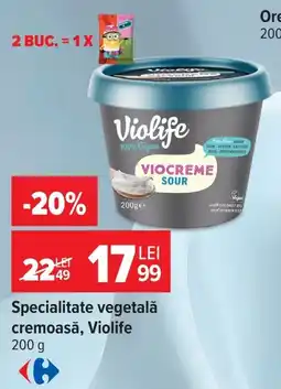 Carrefour Violife specialitate vegetala cremoasa Ofertă
