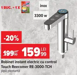 Carrefour Reecomer robinet instant electric cu control touch Ofertă