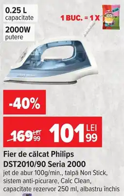 Carrefour Fier de călcat philips dst2010/90 seria 2000 Ofertă