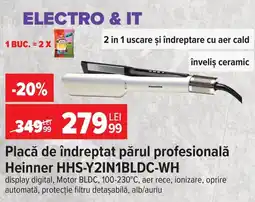 Carrefour Heinner placă de îndreptat părul profesională Ofertă