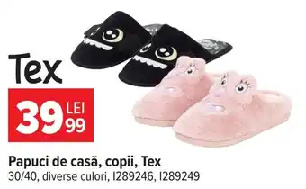 Tex papuci de casă, copii