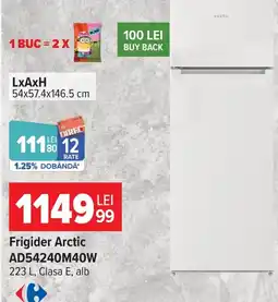 Carrefour Frigider Arctic AD54240M40W Ofertă
