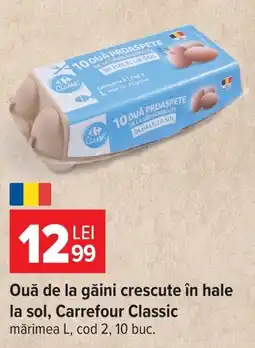 Carrefour Market Carrefour Classic ouă de la găini crescute în hale la sol Ofertă