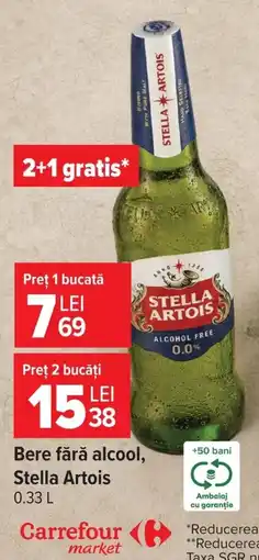Carrefour Market Stella Artois bere fără alcool Ofertă