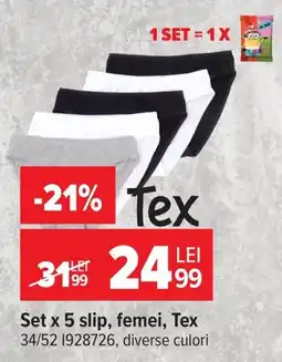 Carrefour Tex slip femei Ofertă