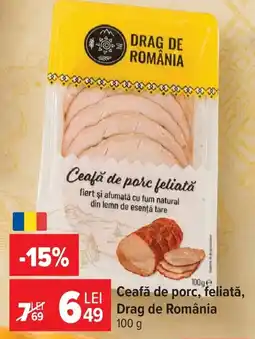 Carrefour Market Drag de România Ceafă de porc feliată Ofertă