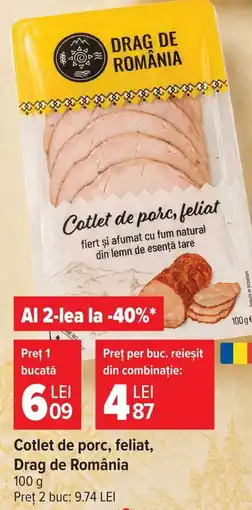 Carrefour Market Cotlet de porc, feliat, Drag de România Ofertă