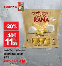 Carrefour Market Rana ravioli 4 formaggi Ofertă