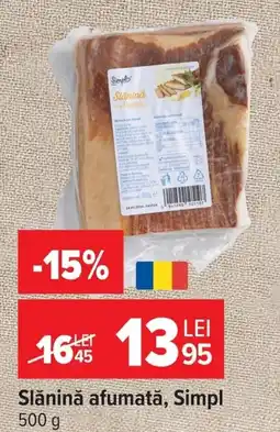 Carrefour Market Simpl Slănina afumată Ofertă