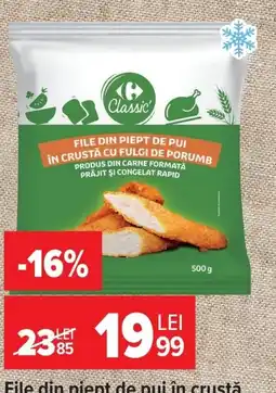 Carrefour Market Classic' file din piept de pui în crustă cu fulgi de porumb Ofertă