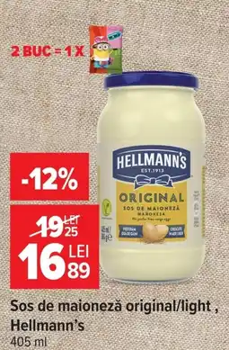 Carrefour Market Sos de maioneză original/light, Hellmann's Ofertă