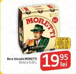 Supeco Bere blondă MORETTI Ofertă