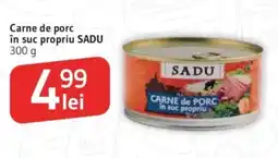 Supeco Sadu carne de porc in suc propriu Ofertă