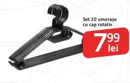 Supeco Set 10 umerașe cu cap rotativ Ofertă