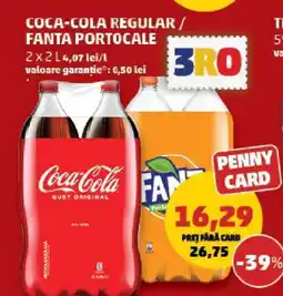 Penny COCA-COLA regular, FANTA portocale Ofertă