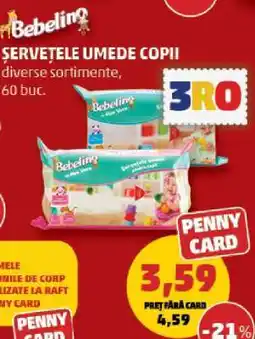 Penny Șervețele umede copii Bebelino Ofertă