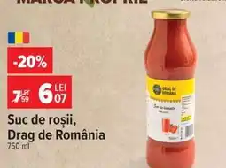 Carrefour Suc de roșii Drag de România Ofertă