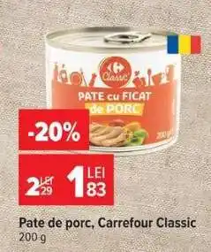 Carrefour Pate de porc, Carrefour Classic Ofertă