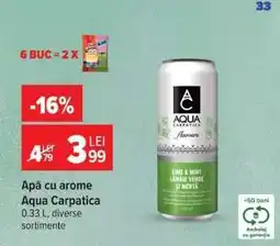 Carrefour Apă cu arome Aqua Carpatica Ofertă