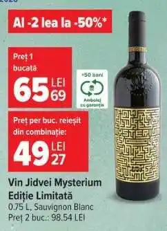 Carrefour Vin Jidvei Mysterium Ediție Limitată Ofertă