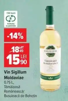 Carrefour Vin Sigillum Moldaviae Ofertă
