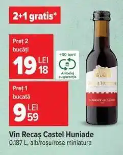 Carrefour Vin Recaș Castel Huniade Ofertă