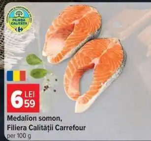 Medalion somon Filiera Calității Carrefour
