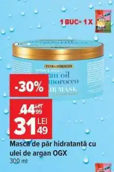 Carrefour Mască de păr hidratantă cu ulei de argan, OGX Ofertă