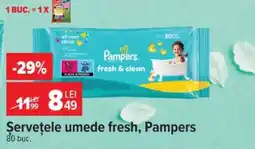 Carrefour Șervețele umede fresh, Pampers Ofertă
