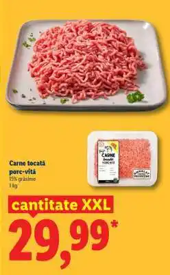 Lidl Carne tocată porc-vită Ofertă