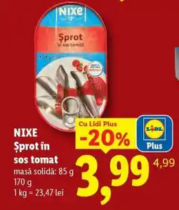 Lidl Nixe Șprot în sos tomat Ofertă