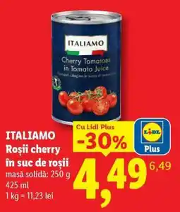 Lidl ITALIAMO Roșii Cherry în suc de roșii Ofertă